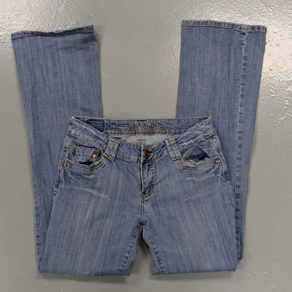 H & G size 11 juniors denim flare jeans - Picture 8 of 16